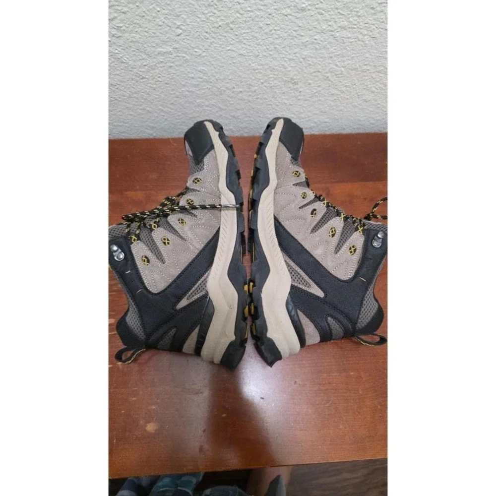 Eddie Bauer Waterproof Hiking Boots Men's Size 7 Grey Black Outdoor Trekking‎